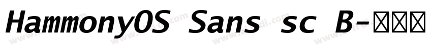 HammonyOS Sans sc B字体转换